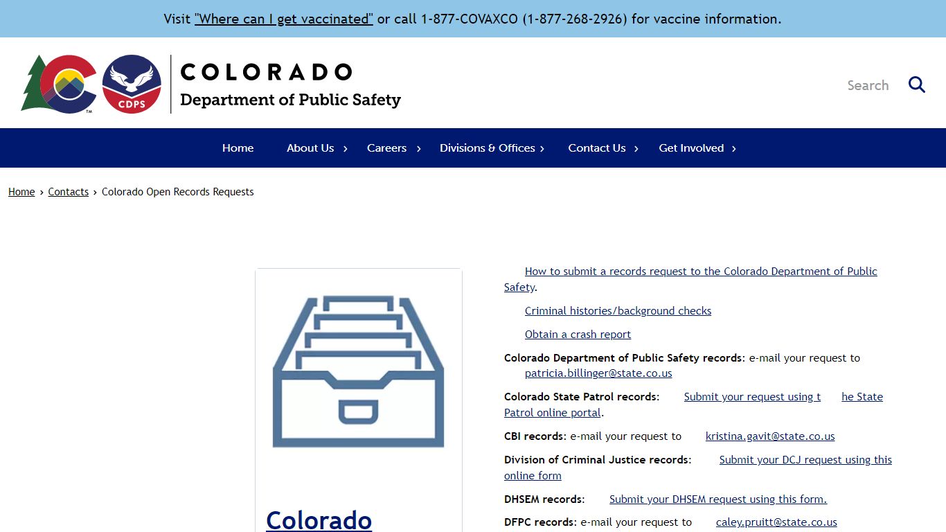 Colorado Open Records Requests | Department of Public Safety